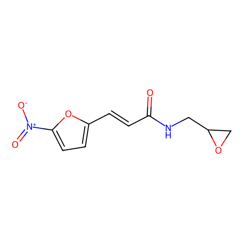 3-(5-Nitrofuran-2-YL)-N-(oxiran-2-ylmethyl)prop-2-enamide structure