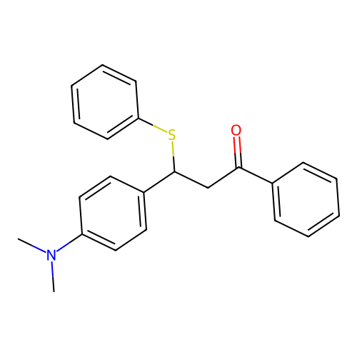3-[4-(Dimethylamino)phenyl]-1-phenyl-3-(phenylsulfanyl)-1-propanone structure