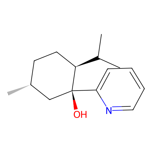 (1S,2S,5R)-5-methyl-2-propan-2-yl-1-pyridin-2-ylcyclohexan-1-ol structure
