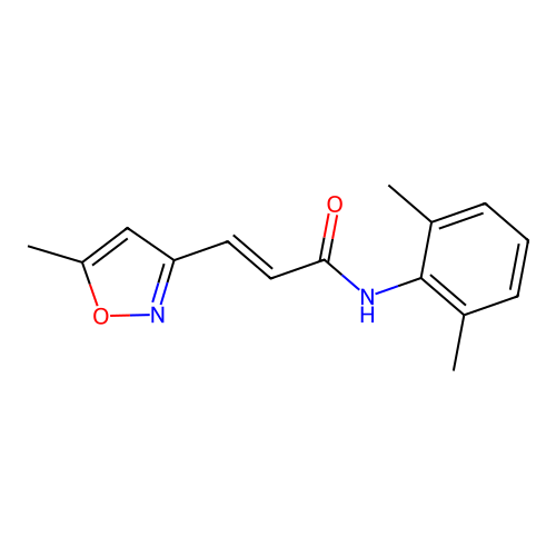 2-Propenamide, N-(2,6-dimethylphenyl)-3-(5-methyl-3-isoxazolyl)- structure