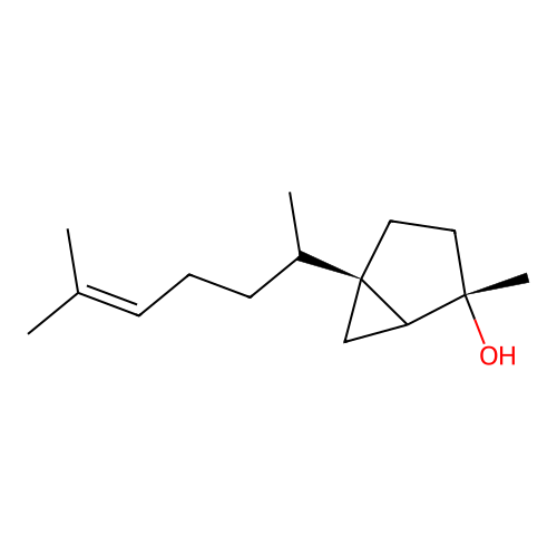 trans-Sesquisabinene hydrate structure