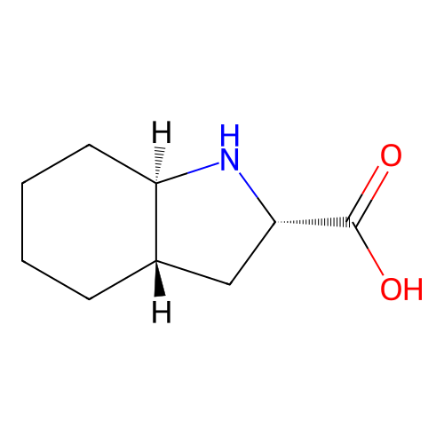 (2S,3aS,7aR)-octahydro-1H-indole-2-carboxylic acid structure