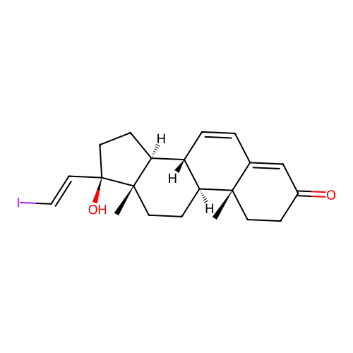 17-(2-Iodoethenyl)androsta-4,6-dien-17-ol-3-one structure