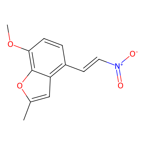 7-methoxy-2-methyl-4-[(E)-2-nitroethenyl]-1-benzofuran structure