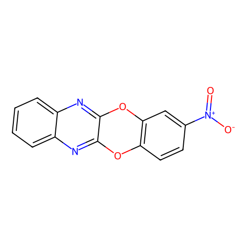 2-Nitro[1,4]benzodioxino[2,3-b]quinoxaline structure