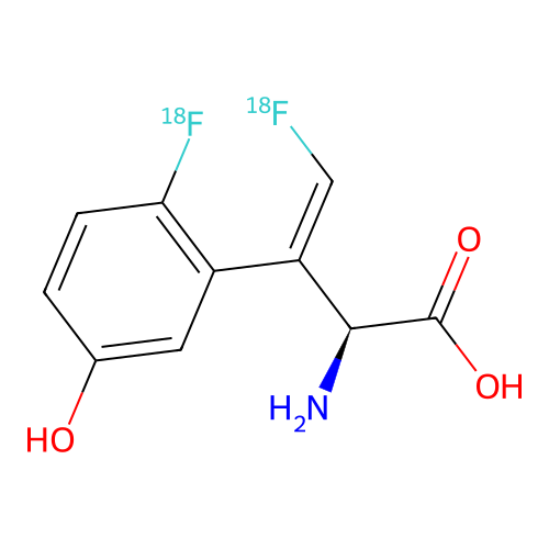 6-Fluoro-beta-fluoromethylene-3-tyrosine structure