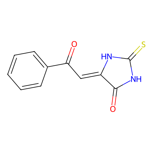 (Z)-5-(2-oxo-2-phenylethylidene)-2-thioxoimidazolidin-4-one structure
