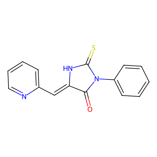 (Z)-3-Phenyl-5-(pyridin-2-ylmethylene)-2-thioxoimidazolidin-4-one structure