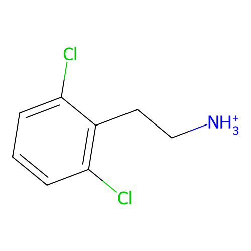 2-(2,6-Dichlorophenyl)ethylazanium structure