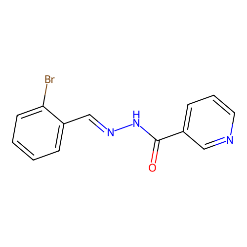 N'-[(E)-(2-bromophenyl)methylidene]pyridine-3-carbohydrazide structure