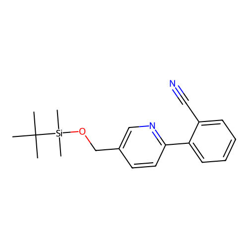 2-[5-(Tert-butyldimethylsiloxymethyl)pyridin-2-yl]benzonitrile structure
