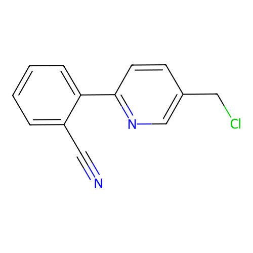 2-(5-(Chloromethyl)pyridin-2-yl)benzonitrile structure