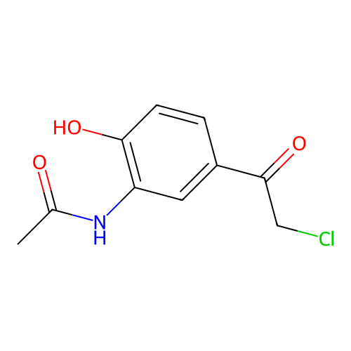 N-[5-(2-chloroacetyl)-2-hydroxyphenyl]acetamide structure