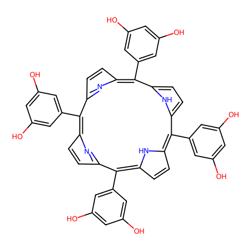 5,10,15,20-Tetrakis(3,5-dihydroxyphenyl)porphyrin structure