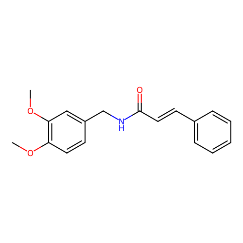 (E)-N-(3,4-dimethoxybenzyl)-3-phenyl-2-propenamide structure