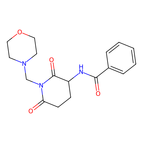 Benzamide, N-[1-(4-morpholinylmethyl)-2,6-dioxo-3-piperidinyl]- structure