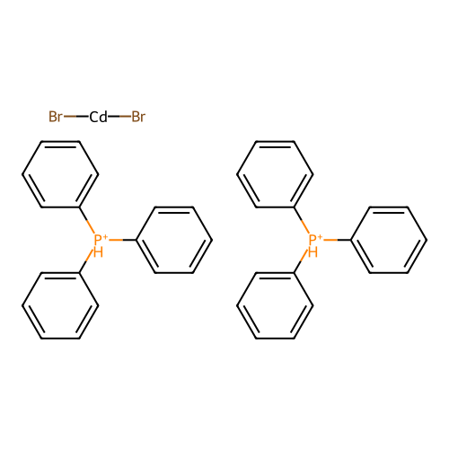 Dibromocadmium;bis(triphenylphosphanium) structure