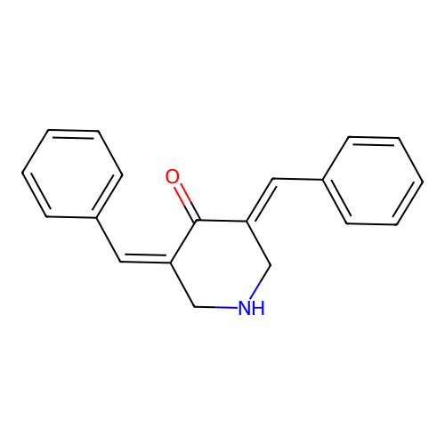 3,5-Bis(benzylidene)-4-piperidone structure