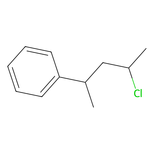 Benzene, (3-chloro-1-methylbutyl) structure