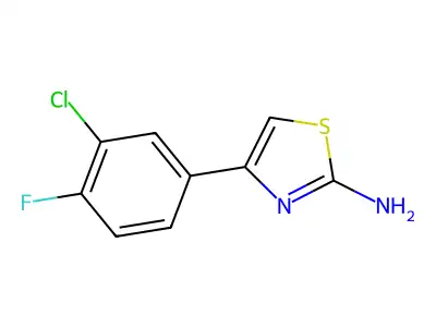 4-(3-Chloro-4-fluorophenyl)-1,3-thiazol-2-amine structure