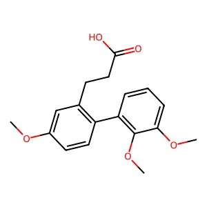 3-Phenylpropionic acid, 5-methoxy-2-[2,3-dimethoxyphenyl]- structure
