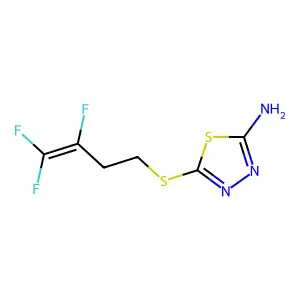 5-[(3,4,4-Trifluoro-3-butenyl)sulfanyl]-1,3,4-thiadiazol-2-amine structure