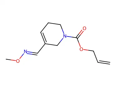 1(2H)-Pyridinecarboxylicacid, 3,6-dihydro-5-[(methoxyimino)methyl]-, 2-propen-1-yl ester structure