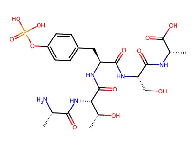 Alanyl-threonyl-phosphotyrosyl-seryl-alanine structure