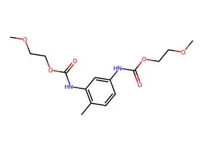 N,N'-Bis(2-methoxyethoxycarbonyl)-4-methyl-1,3-phenylenediamine structure