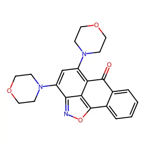 3,5-dimorpholino-6H-anthra[1,9-cd]isoxazol-6-one structure