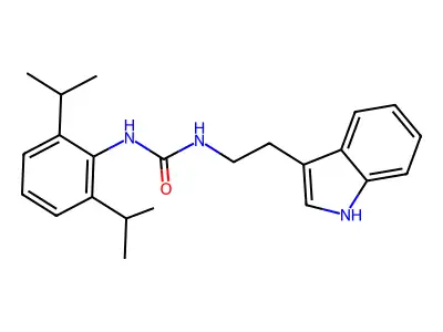 Urea, N-(2,6-bis(1-methylethyl)phenyl)-N'-(2-(1H-indol-3-yl)ethyl)- structure