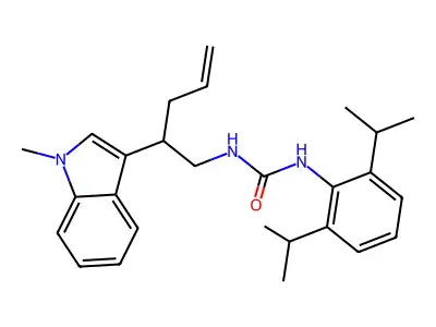 N-(2,6-Bis(1-methylethyl)phenyl)-N'-(2-(1-methyl-1H-indol-3-yl)-4-pentenyl)urea structure
