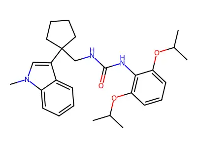 3-1-[[1- cyclopentyl]methyl]urea structure