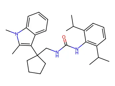 1-[[1- cyclopentyl]methyl]-3- urea structure