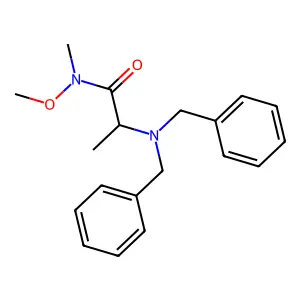 2-(Dibenzylamino)-N-methoxy-N-methylpropanamide structure