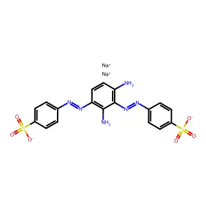 Disodium 4,4'-((2,4-diamino-1,3-phenylene)bis(azo))bis(benzenesulphonate) structure