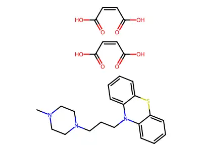 But-2-enedioic acid;10-[3-(4-methylpiperazin-1-yl)propyl]phenothiazine structure