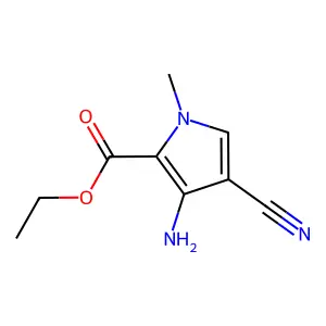 ethyl 3-amino-4-cyano-1-methyl-1H-pyrrole-2-carboxylate structure