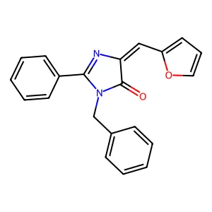 (5Z)-3-benzyl-5-(furan-2-ylmethylidene)-2-phenylimidazol-4-one structure