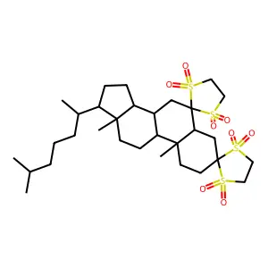 5α-胆甾烷-3,6-二酮双乙烯二硫醇缩醛 structure