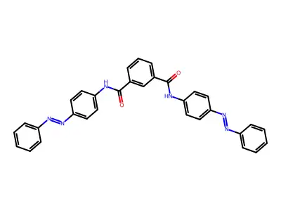 N,N'-bis{4-[(E)-phenyldiazenyl]phenyl}benzene-1,3-dicarboxamide structure