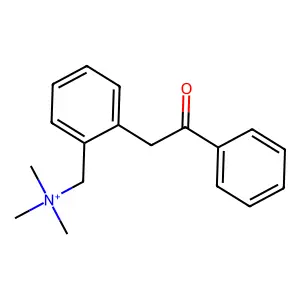 Trimethyl-[(2-phenacylphenyl)methyl]azanium structure