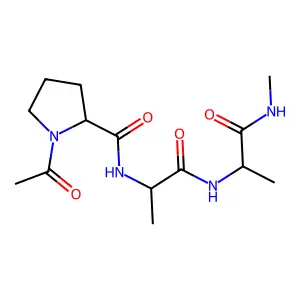 acetylprolyl-alanyl-alanine-N-methylamide structure