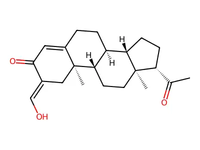 2-羟亚甲基孕酮 structure