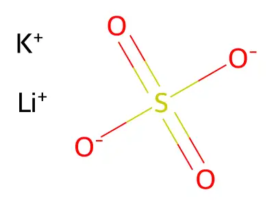 Lithium potassium sulphate structure
