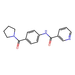 N-[4-(pyrrolidine-1-carbonyl)phenyl]pyridine-3-carboxamide structure