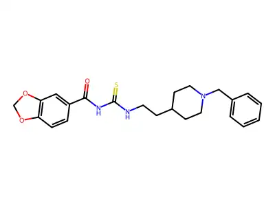 1-(3,4-(Methylenedioxy)benzoyl)-3-(2-(1-benzyl-4-piperidinyl)ethyl)thiourea structure