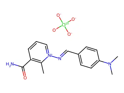 C16H19N4O.ClO4 structure