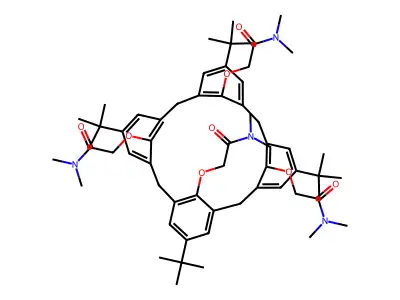 tert-Butylcalix[4]arene-tetrakis(N,N-dimethylacetamide) structure
