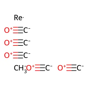 Methyl rhenium pentacarbonyl structure